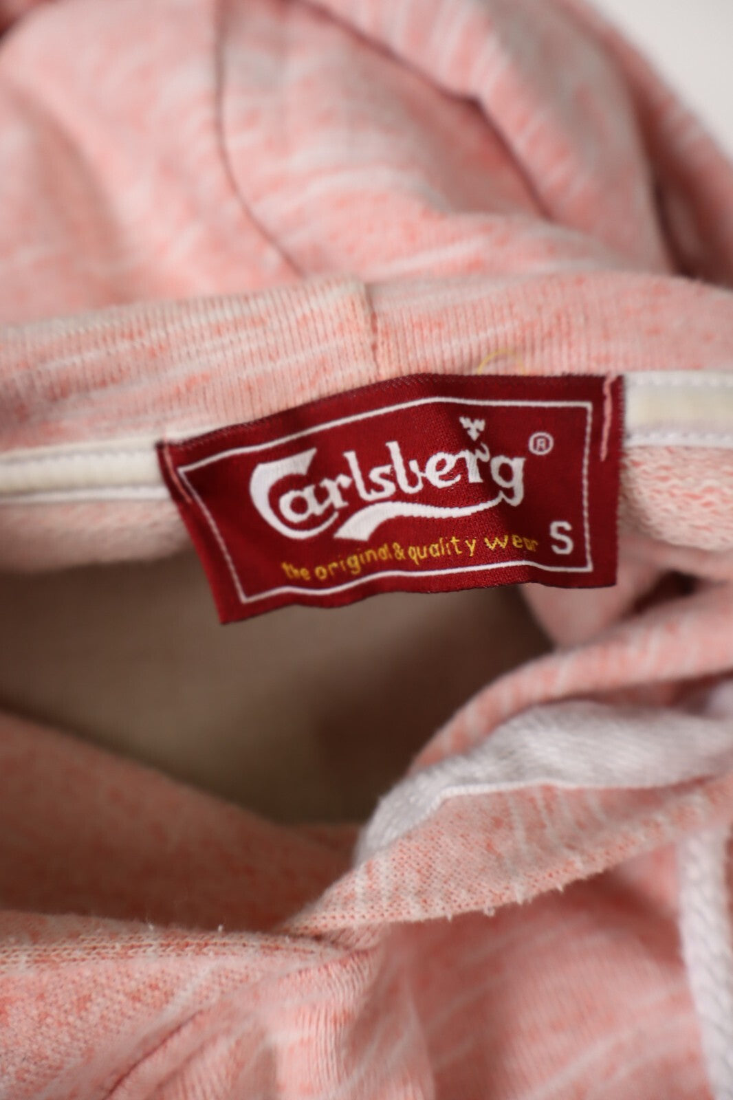 CARLSBERG FELPA CON CAPPUCCIO DONNA Tg S WOMAN CASUAL VINTAGE SPORT SWEATSHIRT