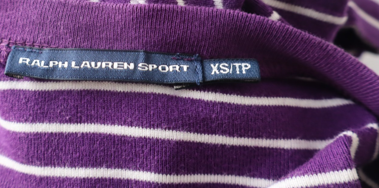RALPH LAUREN SPORT DONNA MAGLIA COTONE XS WOMAN COTTON SHIRT CASUAL VINTAGE LOGO