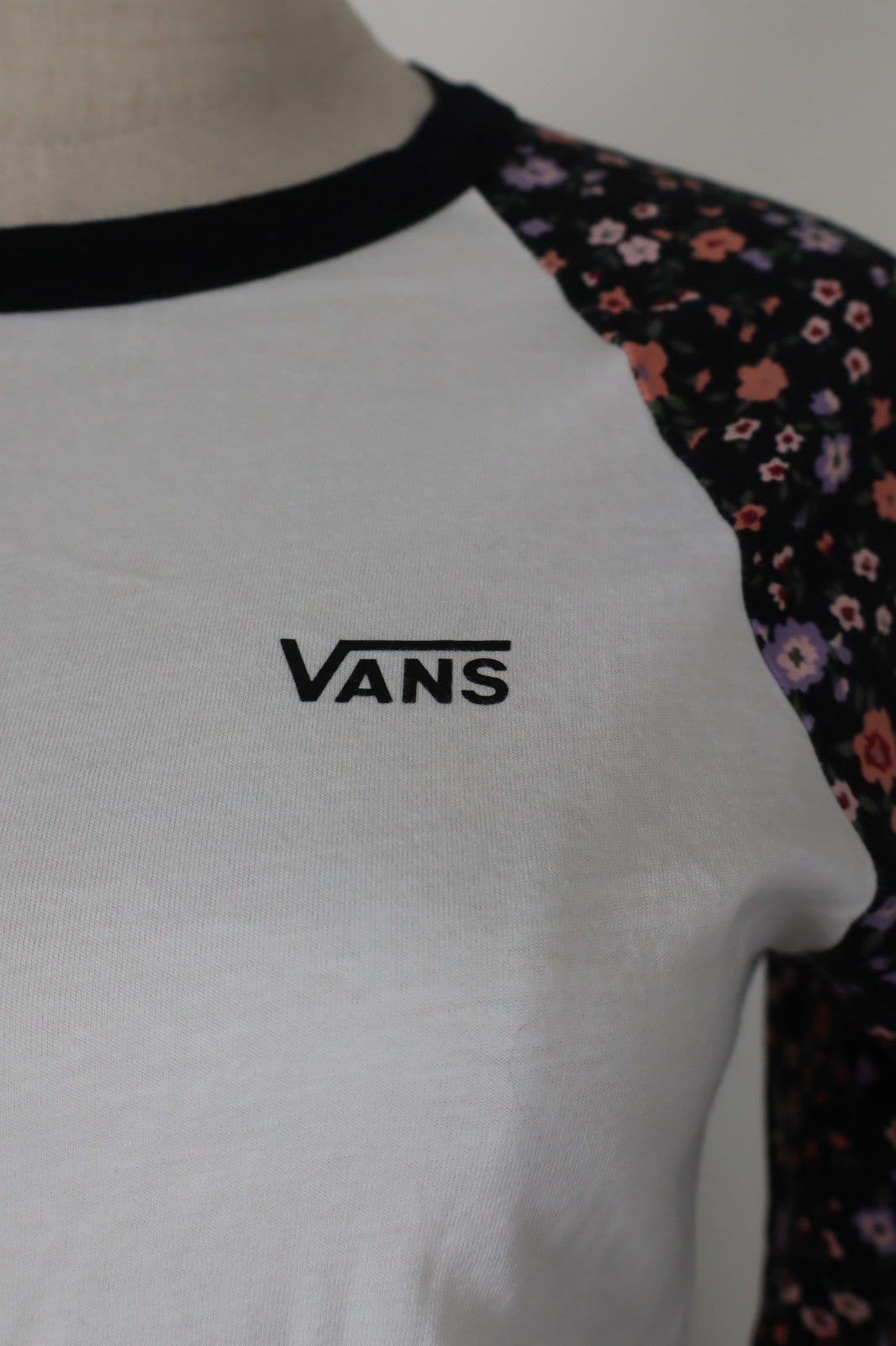 VANS MAGLIA DONNA TG. XS WOMAN CASUAL VINTAGE T-SHIRT  TOP COTONE
