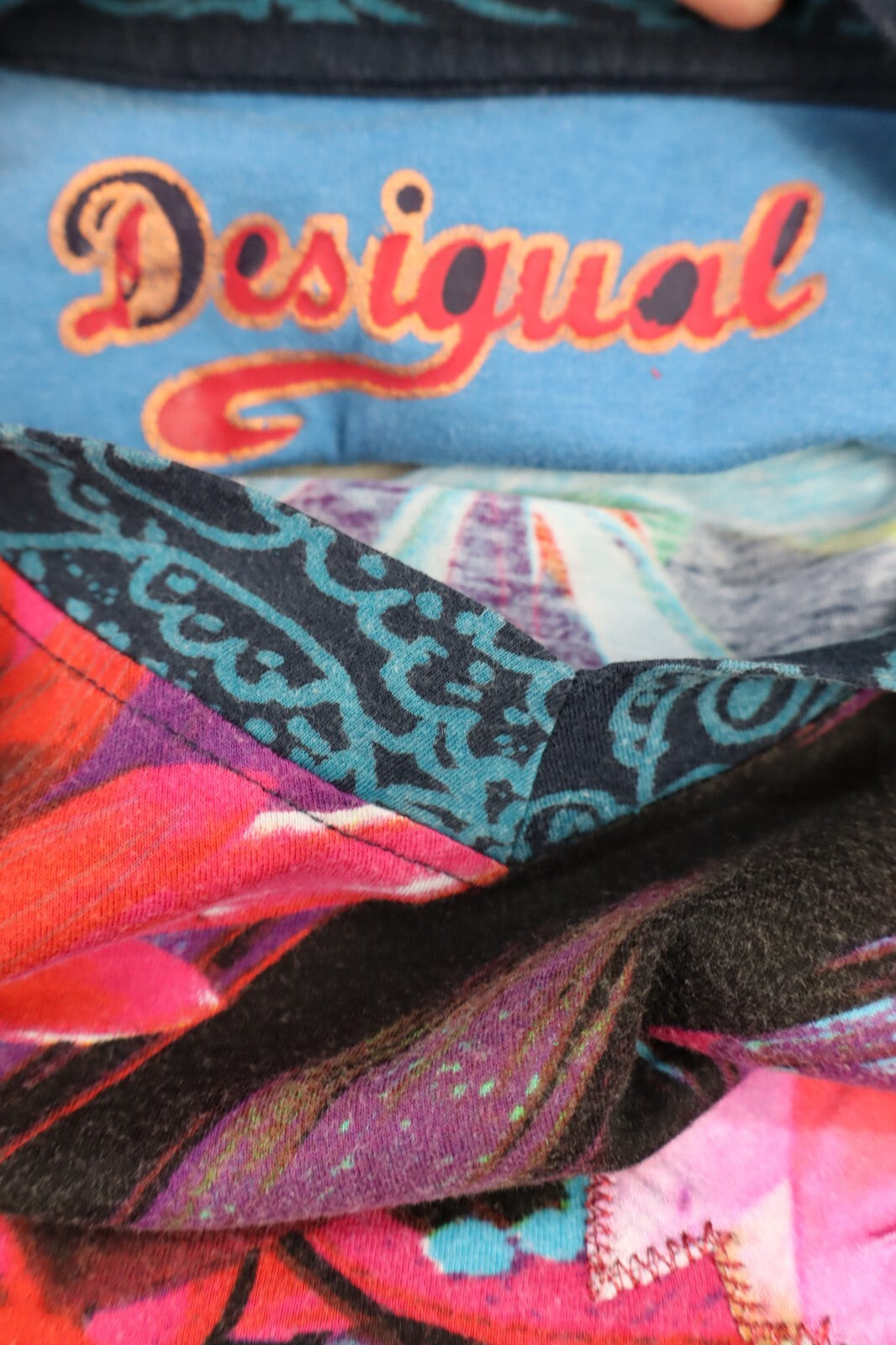 DESIGUAL VESTITO DONNA TG. M WOMAN CASUAL VINTAGE DRESS ABITO