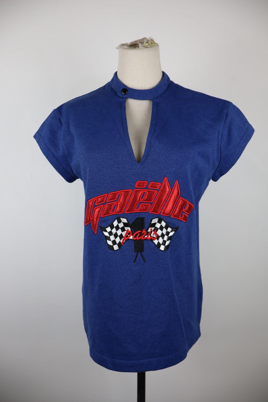 GAELLE PARIS MAGLIA DONNA TG. 2 WOMAN CASUAL VINTAGE T-SHIRT COTONE COTTON