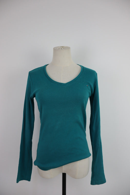 TOMMY HILFIGER MAGLIA DONNA TG. S WOMAN CASUAL VINTAGE T-SHIRT TOP COTONE