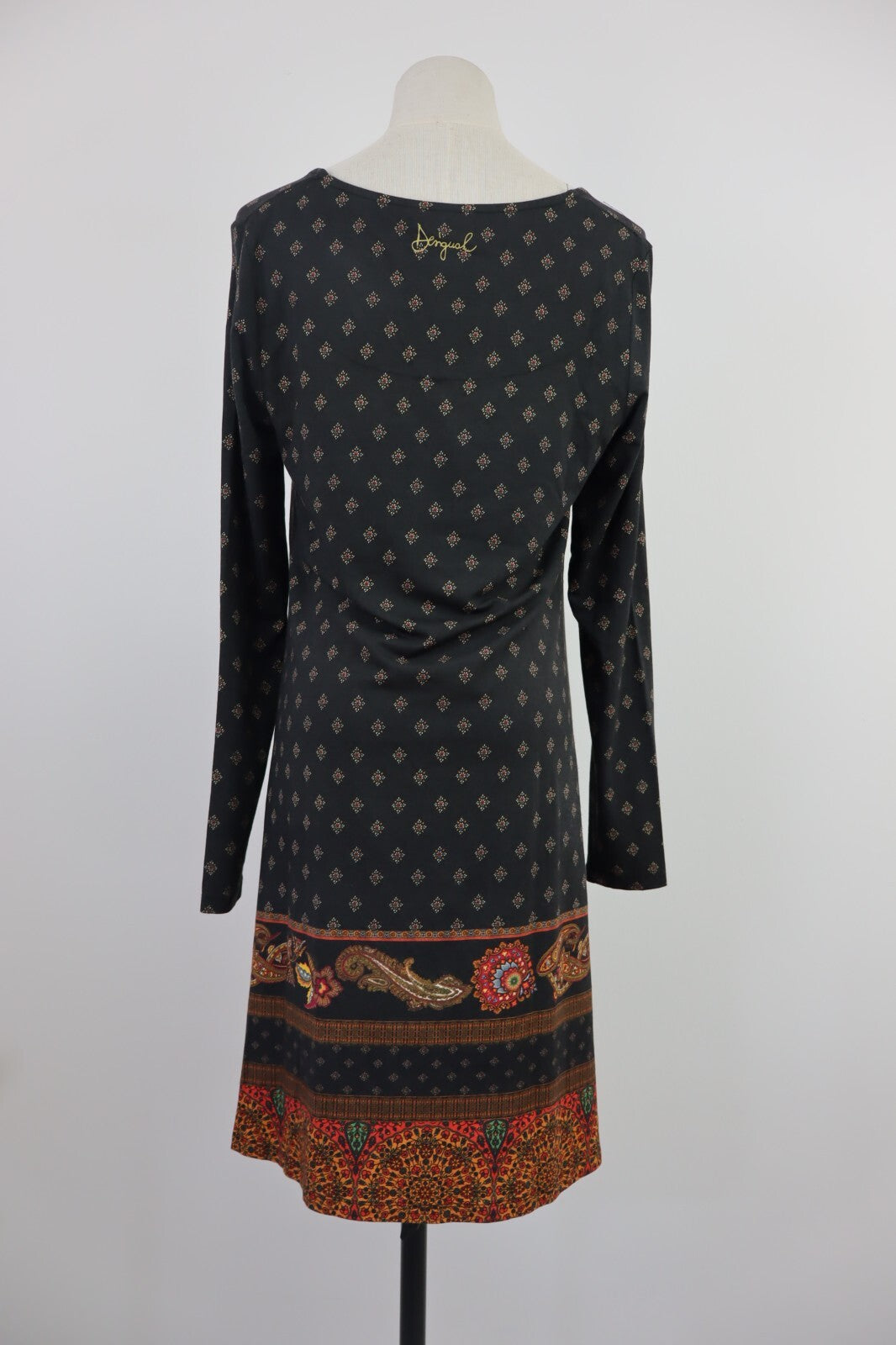 DESIGUAL VESTITO DONNA TG. L WOMAN CASUAL VINTAGE DRESS ITALIA VISCOSA