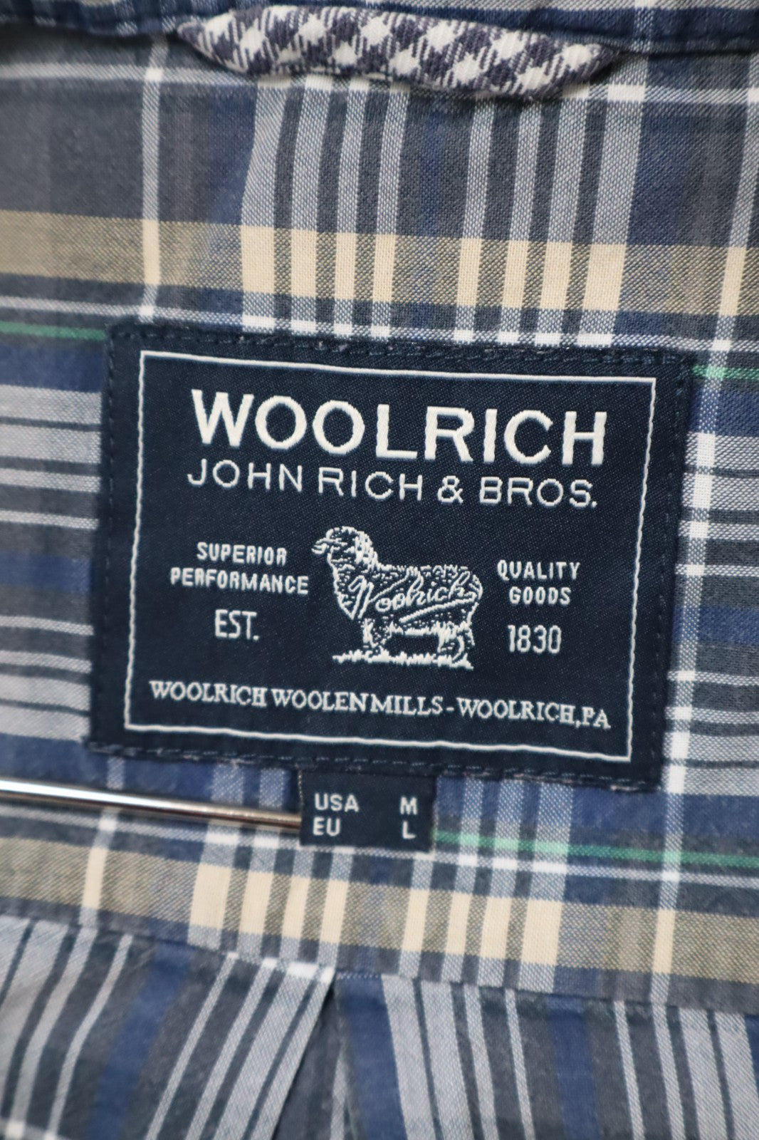 WOOLRICH CAMICIA UOMO TG EU L MAN SHIRT CASUAL VINTAGE COTONE COTTON