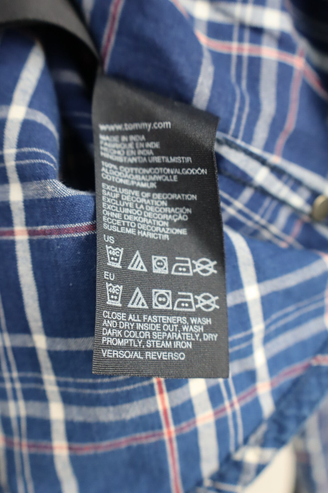 TOMMY HILFIGER CAMICIA UOMO TG. M MAN CASUAL SHIRT VINTAGE SHIRT COTONE COTTON