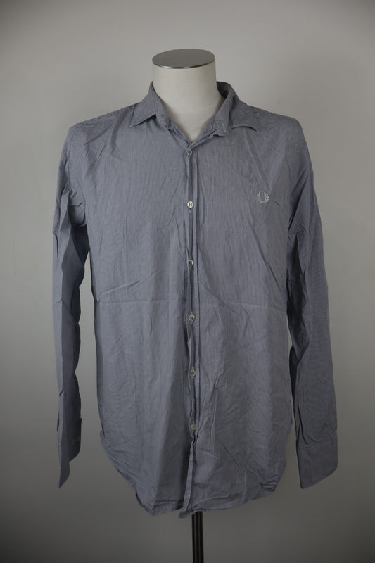 FRED PERRY CAMICIA UOMO TG XL MAN CASUAL VINTAGE SHIRT COTONE COTTON LOGO