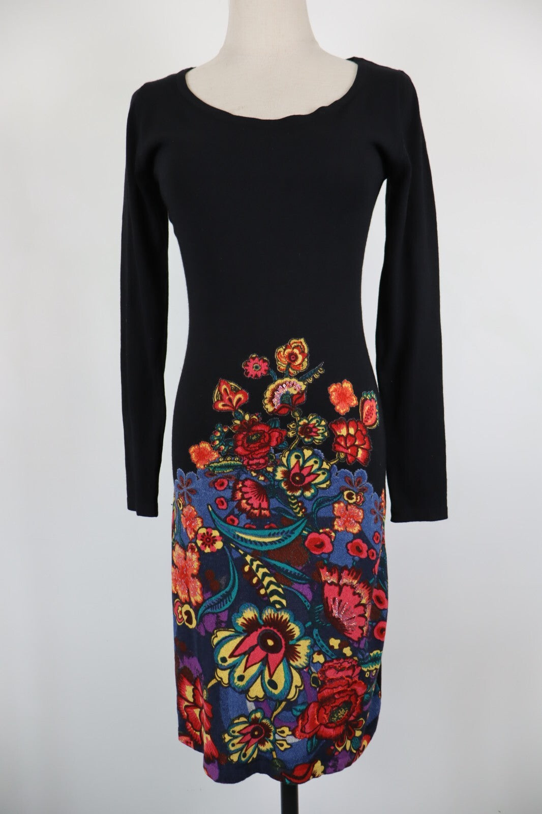 DESIGUAL VESTITO ABITO DONNA TG. L WOMAN CASUAL VINTAGE DRESS