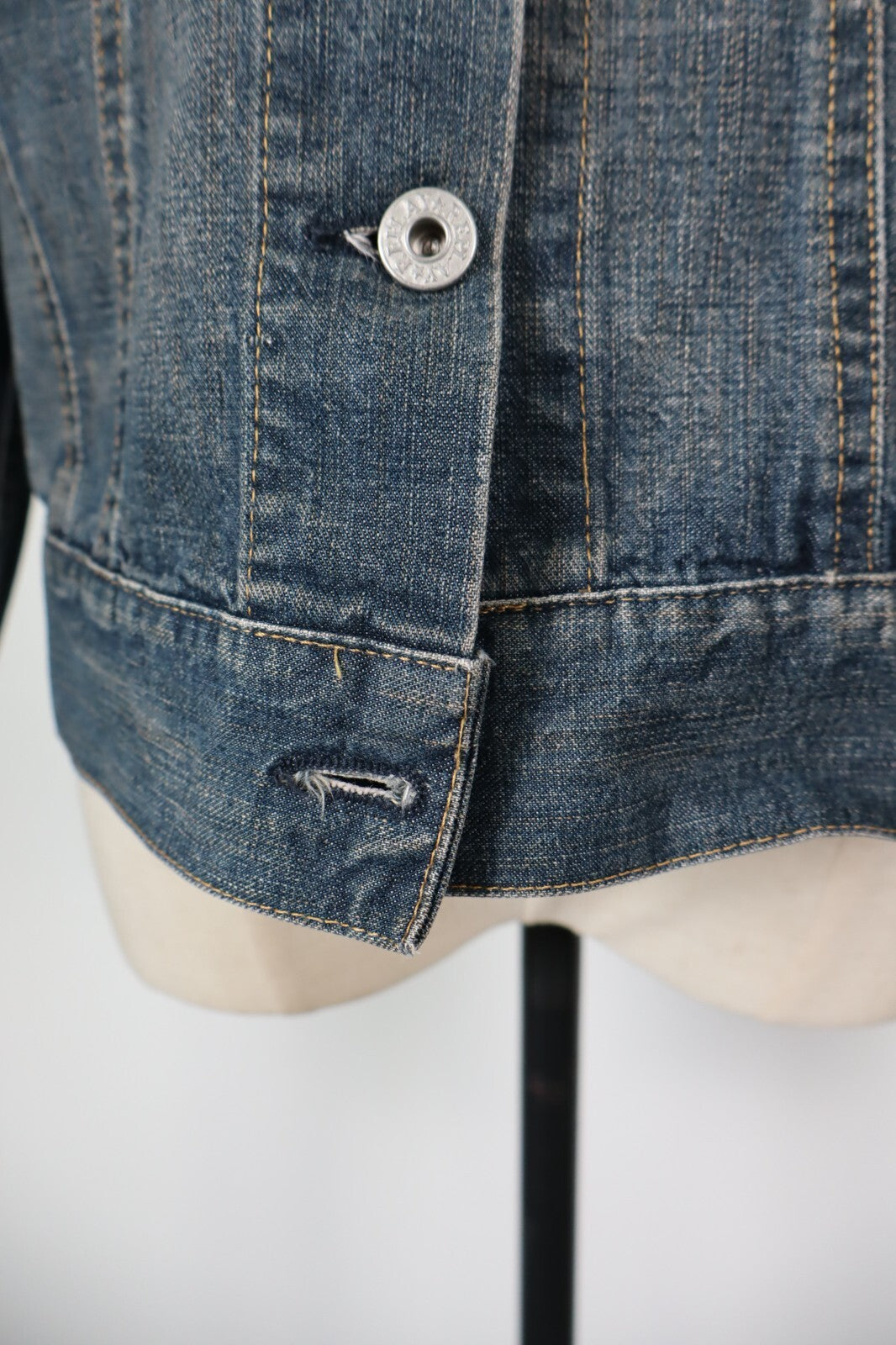 REPLAY GIUBBINO JEANS DENIM DONNA Tg L WOMEN CASUAL VINTAGE JACKET COTONE