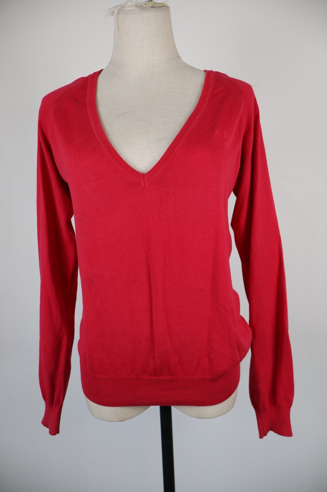 FRED PERRY MAGLIONE DONNA Tg. L WOMAN COTONE CASUAL COTTON SWEATER