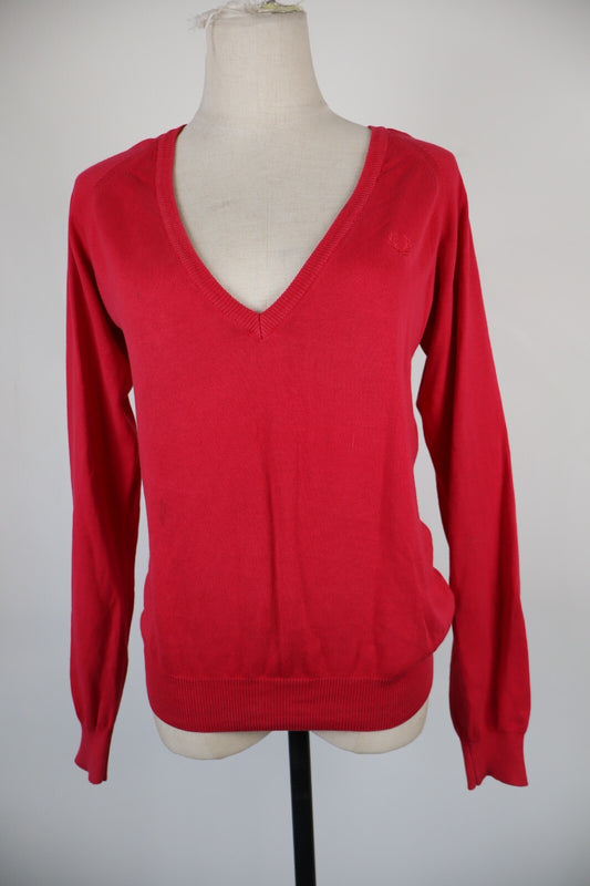 FRED PERRY MAGLIONE DONNA Tg. L WOMAN COTONE CASUAL COTTON SWEATER