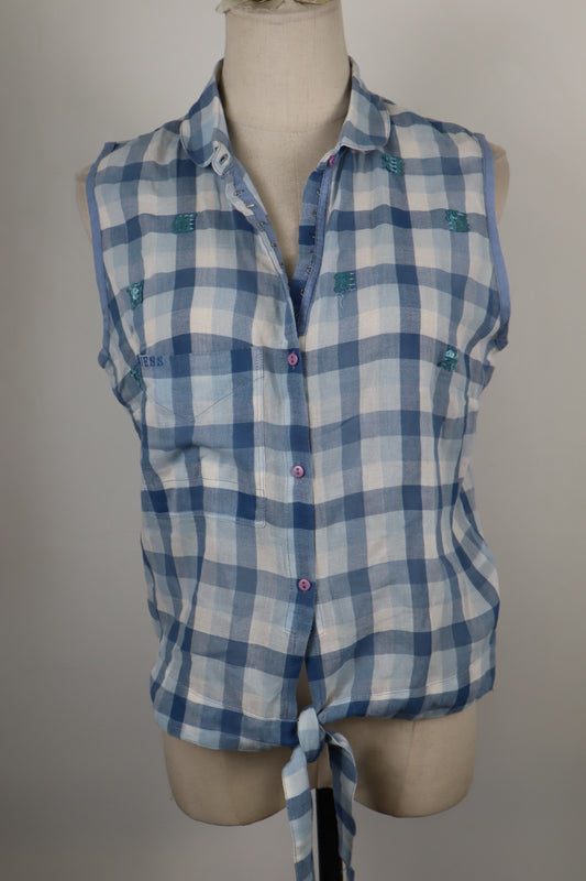 GUESS LOS ANGELES CAMICIA  DONNA TG. M WOMAN SHIRT CASUAL VINTAGE