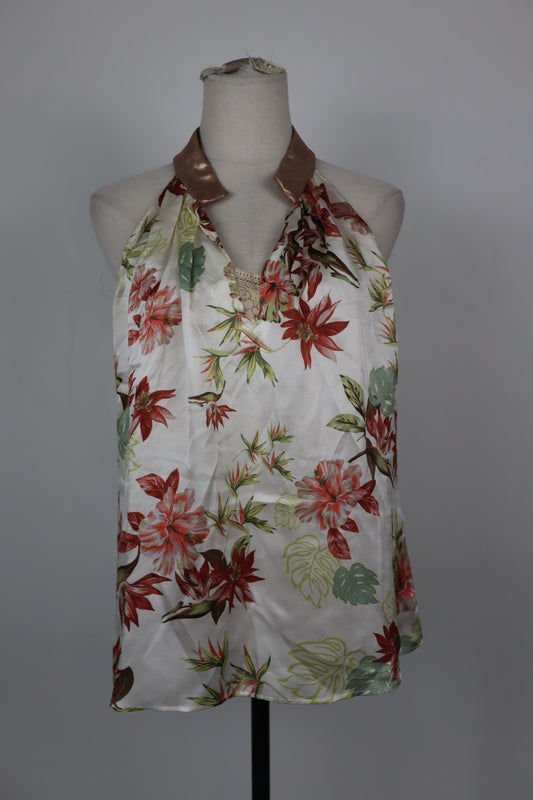 MARELLA MAGLIA DONNA TG. 44 WOMAN CASUAL VINTAGE T-SHIRT TOP CANOTTA SETA