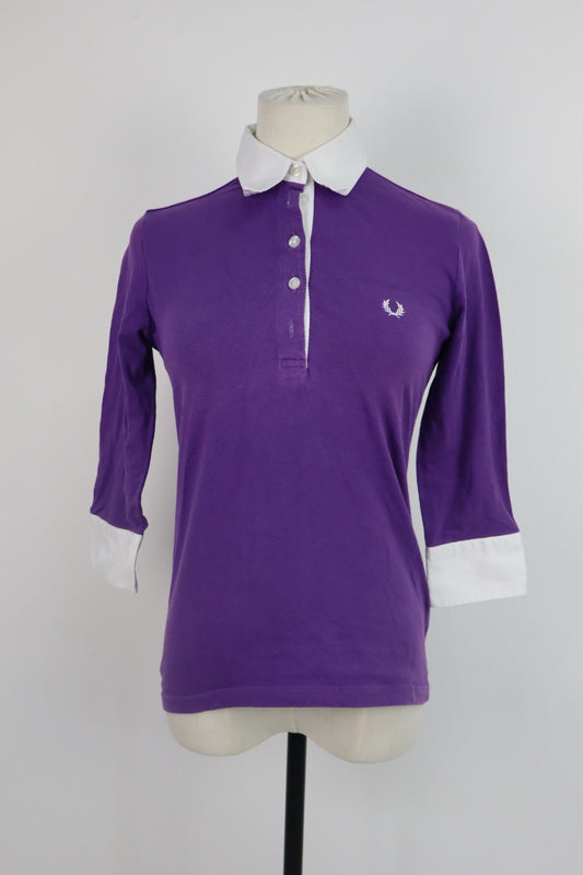 FRED PERRY POLO MAGLIA DONNA COTONE TG. M WOMAN COTTON SHIRT CASUAL VINTAGE