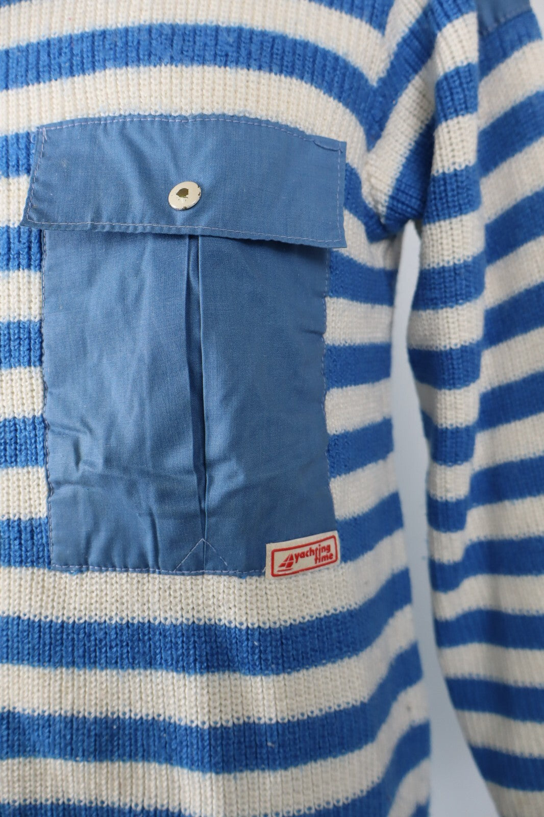 YACHTING TIME MAGLIONE LANA WOOL VINTAGE UOMO Tg 6 SWEATER MAN CASUAL