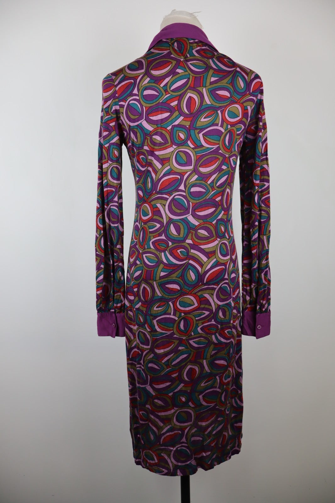 MAX&CO VESTITO ABITO DONNA WOMAN TG S DRESS CASUAL VINTAGE ITALY SETA COTONE