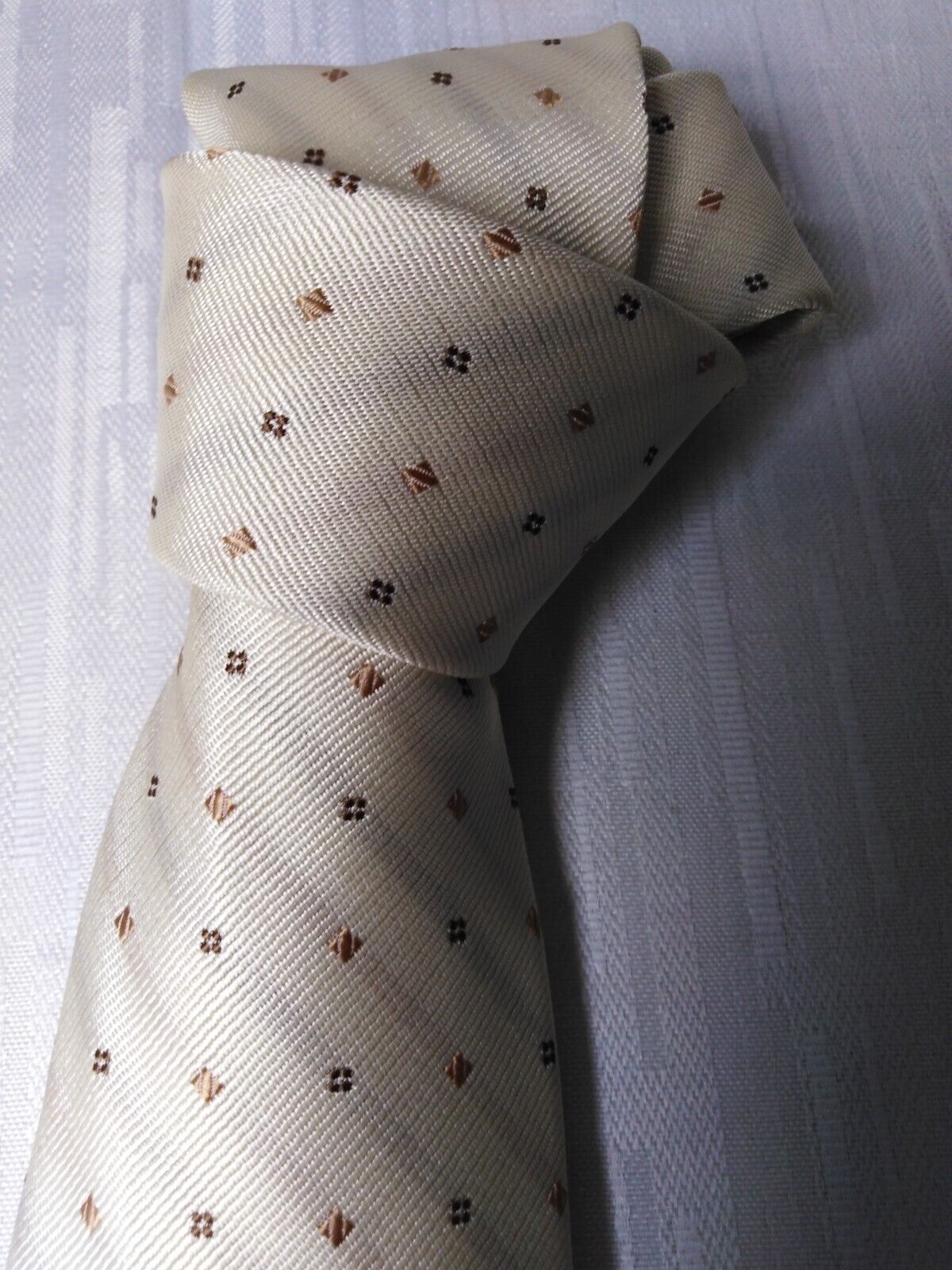 LUCIO LAMBERTI  100%  SILK TIE SETA CRAVATTA SELF TIPPED NECKTIE MADE IN ITALY