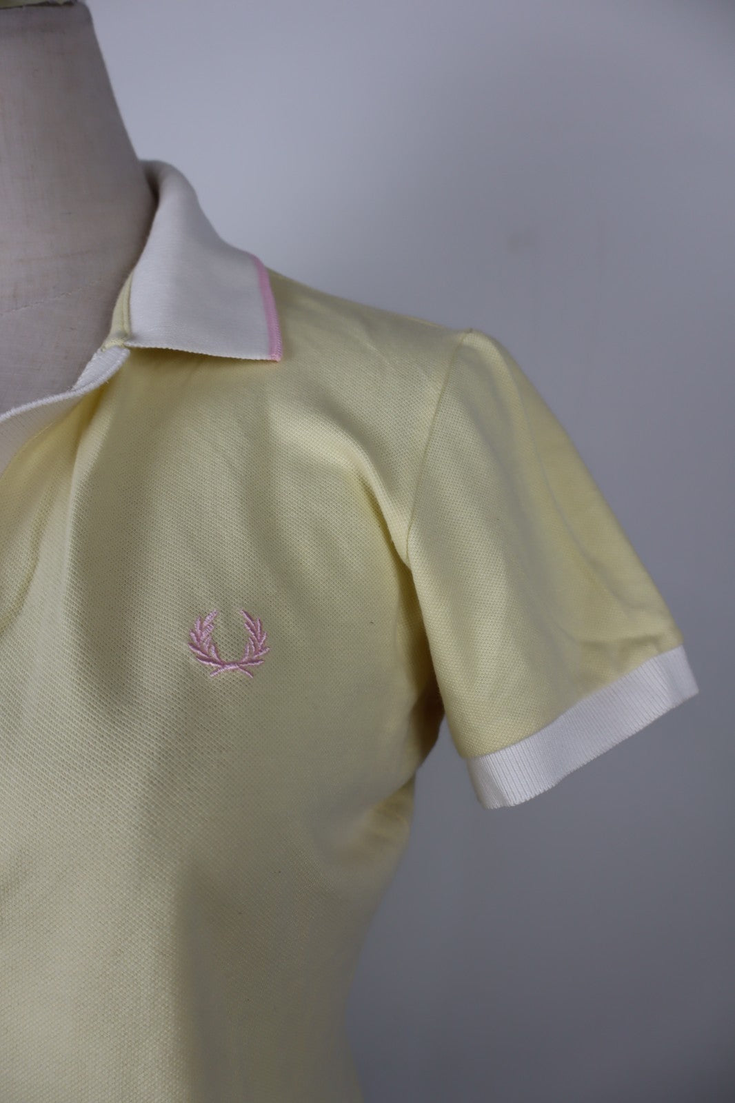 FRED PERRY  POLO MAGLIA DONNA COTONE TG L WOMAN SHIRT CASUAL VINTAGE COTONE LOGO