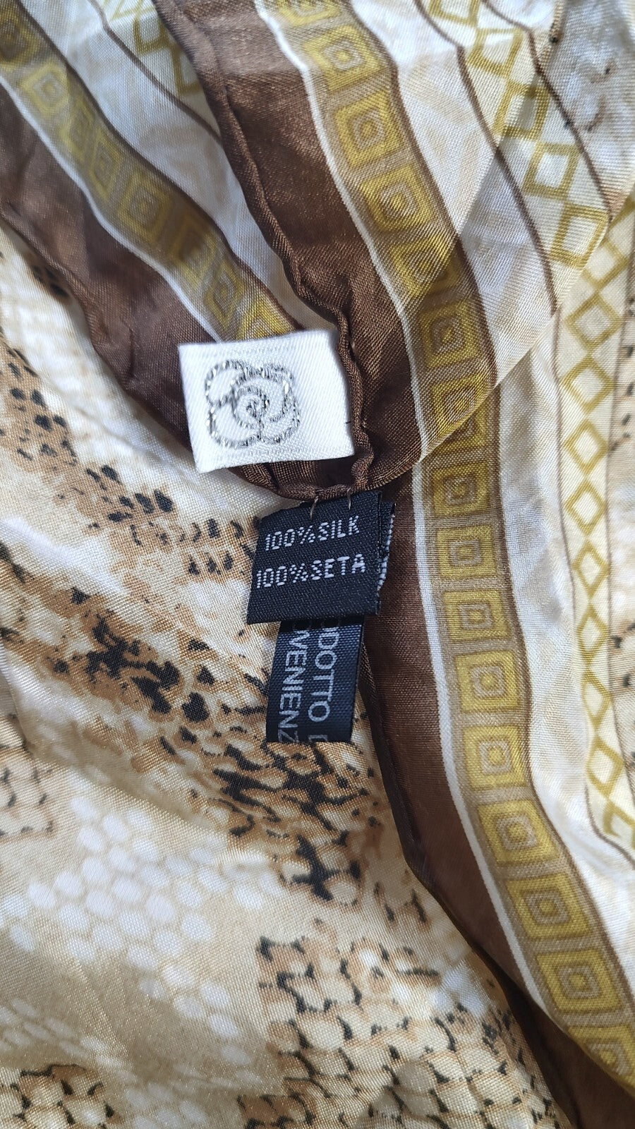 FOULARD 100% SILK SETA SCARVES SCARF SQUARE MADE IN ITALY