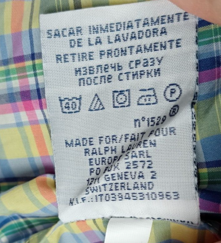 RALPH LAUREN CAMICIA UOMO COTONE TG. M  MAN CASUAL VINTAGE SHIRT