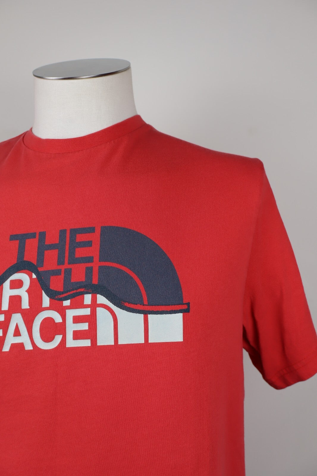 THE NORTH FACE MAGLIA UOMO TG L MAN T-SHIRT CASUAL VINTAGE COTONE COTTON ROSSO