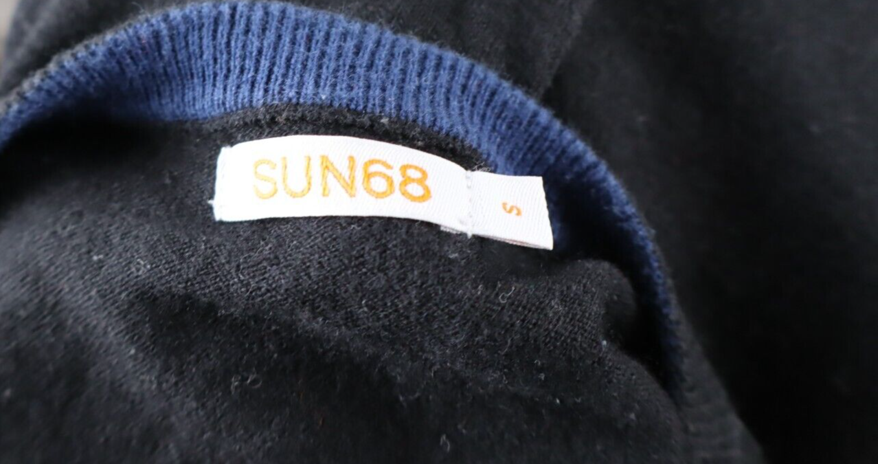 SUN68 MAGLIONE UOMO Tg. S MAN SWEATER CASUAL VINTAGE COTONE LANA