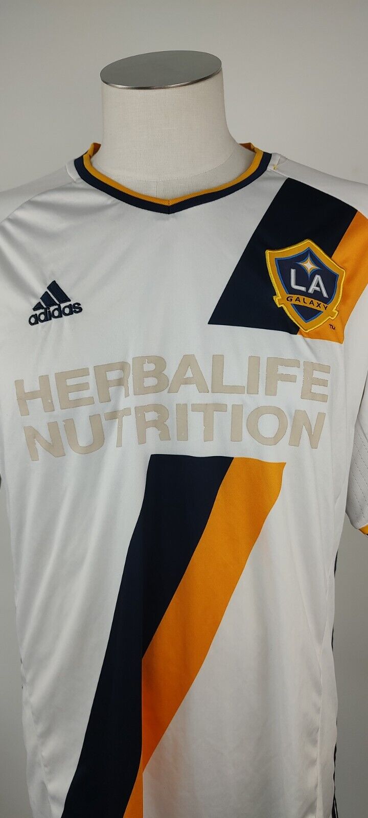ADIDAS LA GALAXY MAGLIA CALCIO UOMO Tg XL SOCCER MAN VINTAGE JERSEY 8 GERRARD