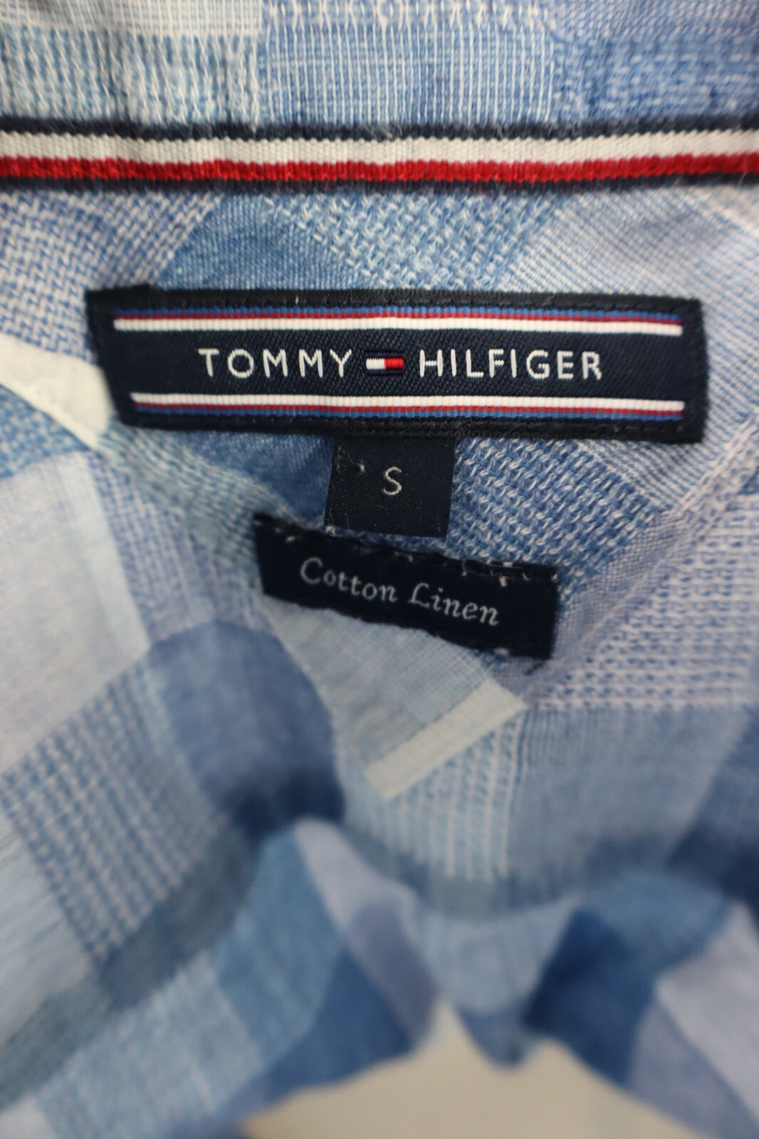 TOMMY HILFIGER CAMICIA UOMO TG S MAN CASUAL VINTAGE SHIRT COTONE LINO