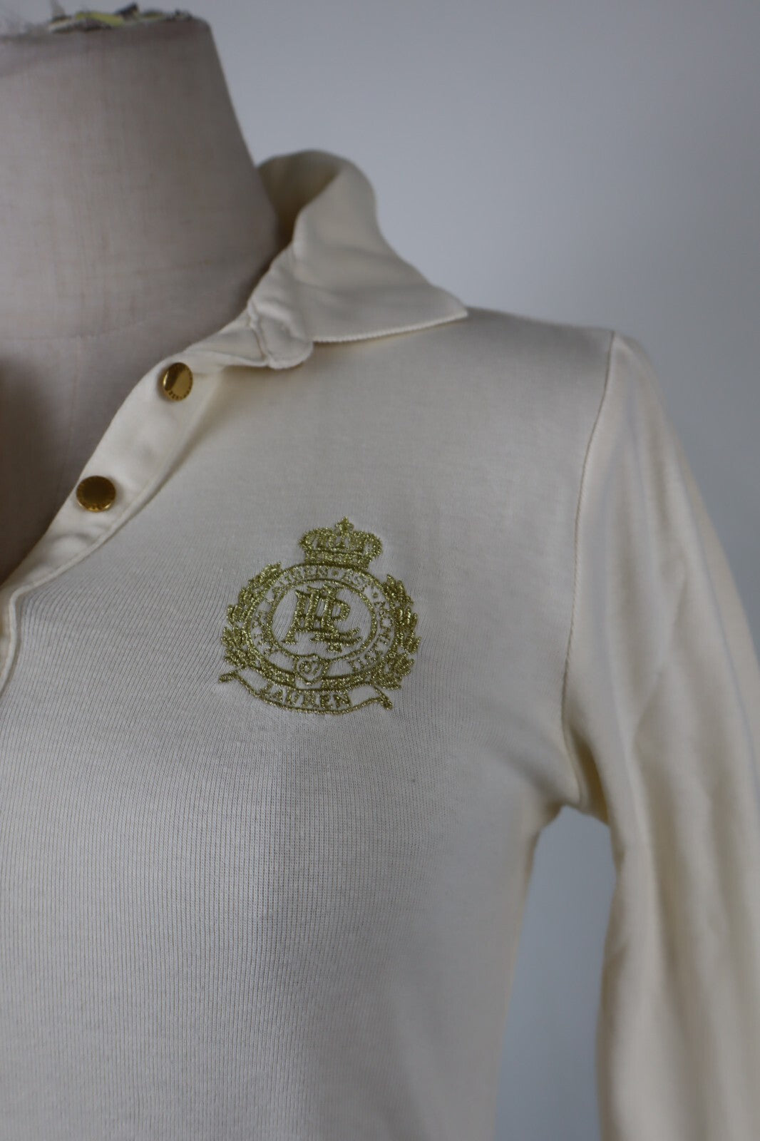 RALPH LAUREN POLO DONNA MAGLIA COTONE TG. XS WOMAN COTTON SHIRT CASUAL VINTAGE