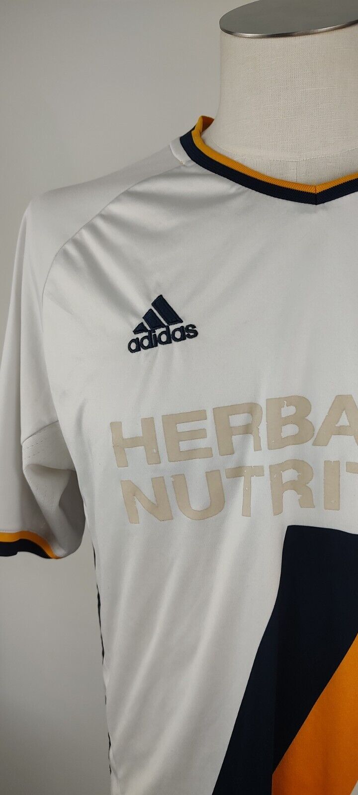 ADIDAS LA GALAXY MAGLIA CALCIO UOMO Tg XL SOCCER MAN VINTAGE JERSEY 8 GERRARD
