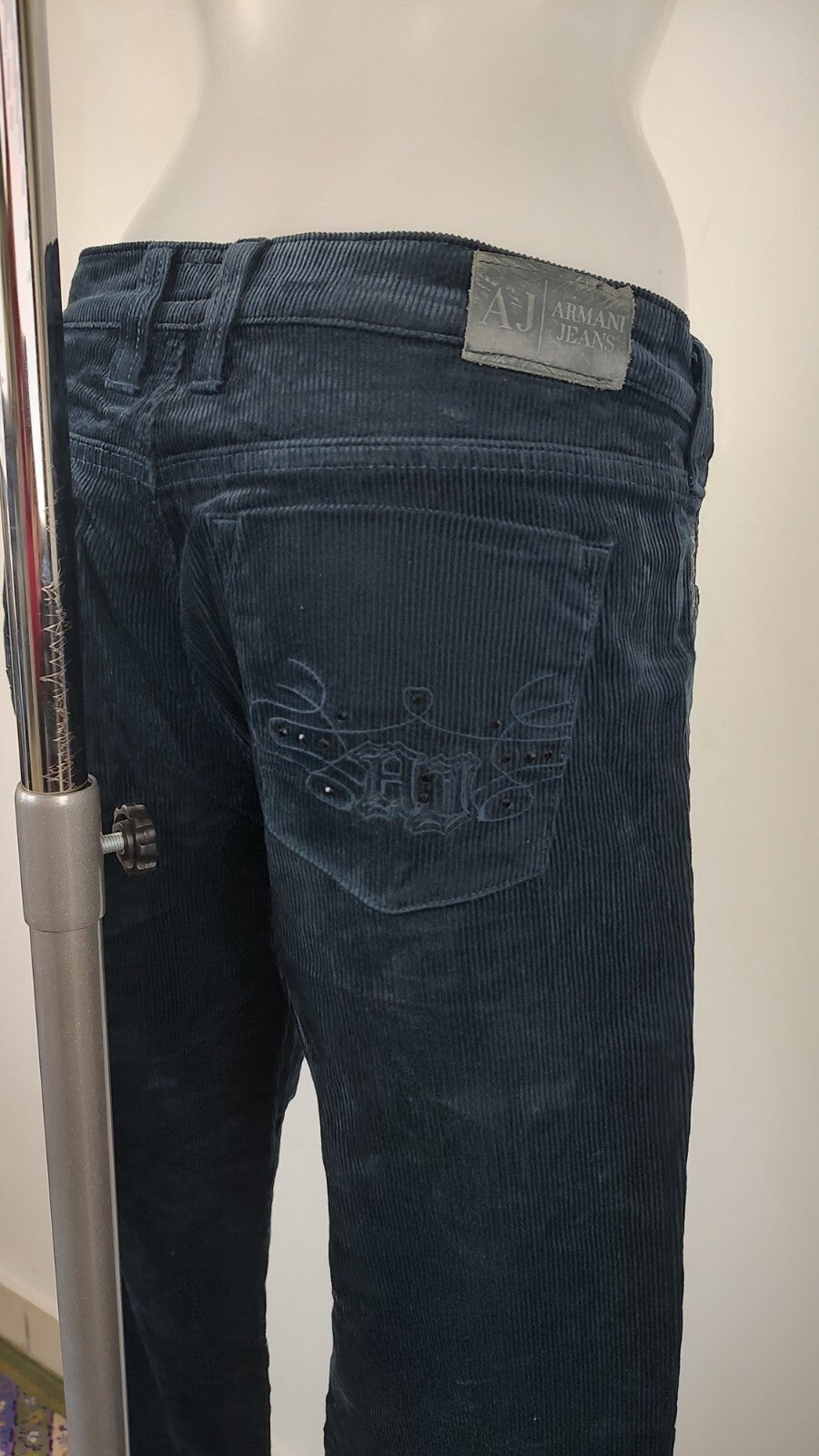 ARMANI JEANS PANTALONE CASUAL DONNA W28 WOMAN VINTAGE PANTS VELLUTO