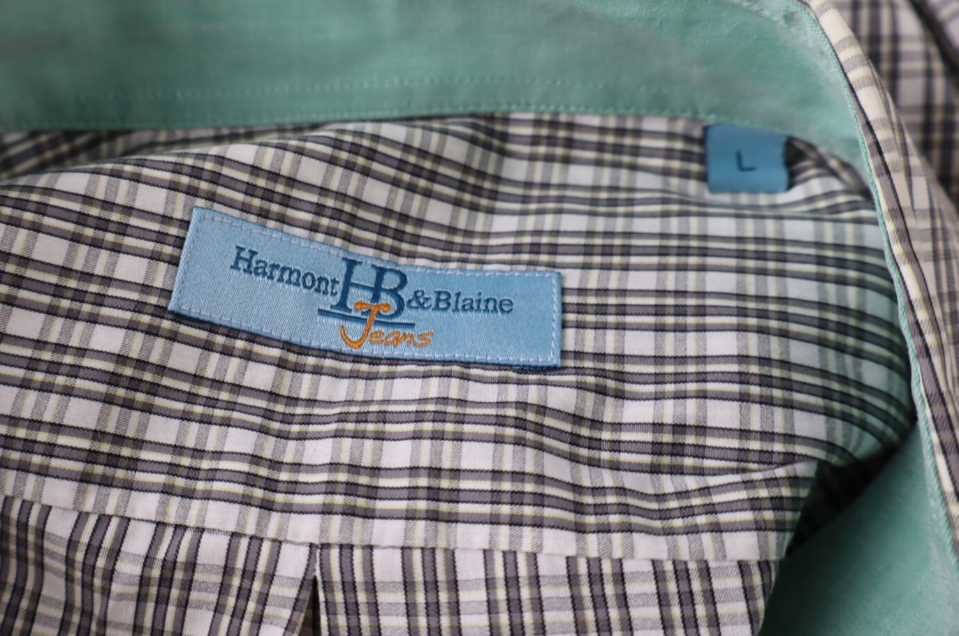 HARMONT & BLAINE CAMICIA UOMO COTONE TG. L MAN CASUAL VINTAGE SHIRT