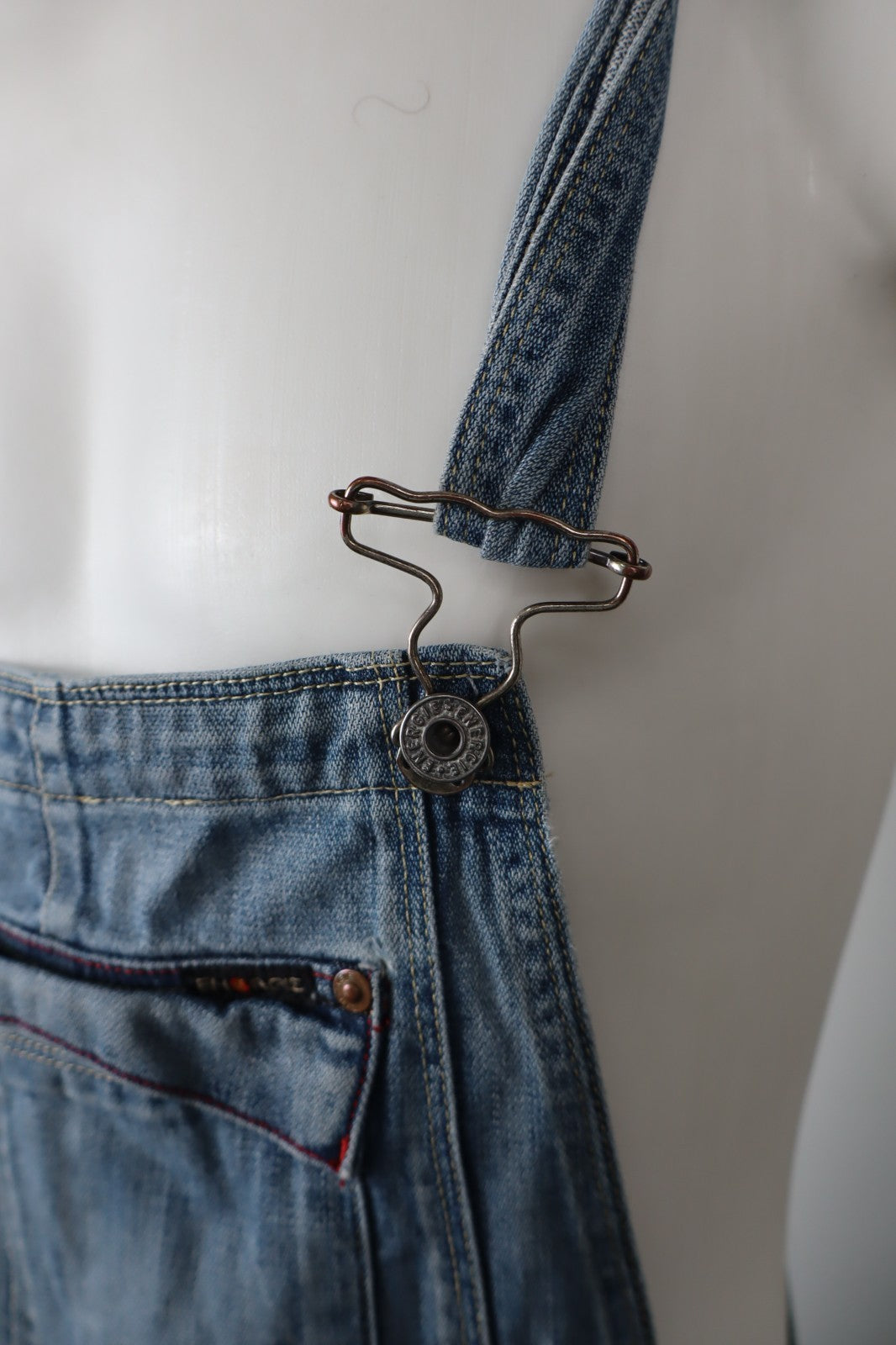 ENERGIE SALOPETTE JEANS MAN DENIM Tg. W31 COTONE CASUAL VINTAGE UOMO