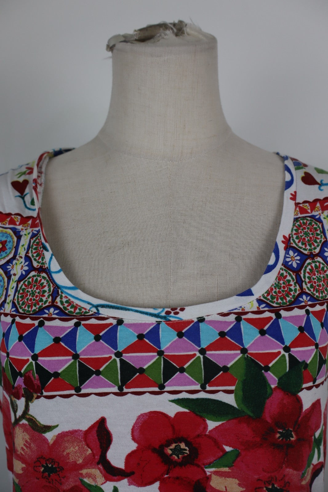 DESIGUAL MAGLIA DONNA TG. L WOMAN CASUAL VINTAGE T-SHIRT VISCOSA