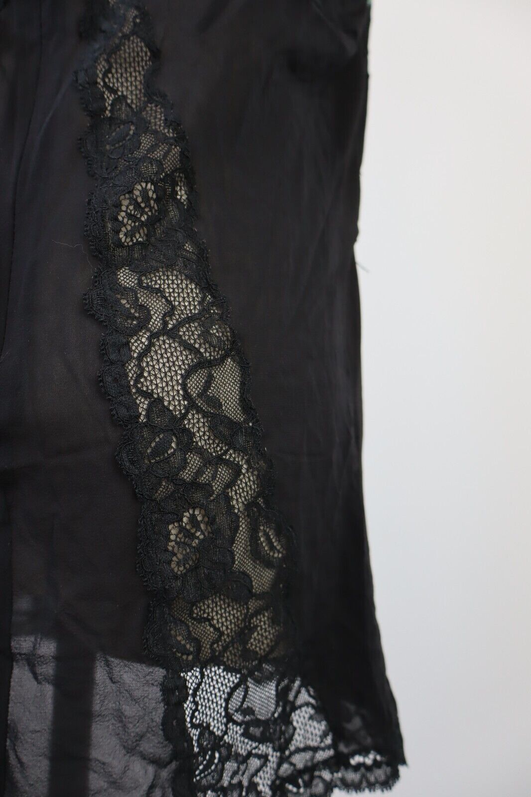 MAGLIA SLIP TOP DONNA M/L WOMAN T-SHIRT IN PIZZO GLITTER SEXY VINTAGE Y2K 2000'S