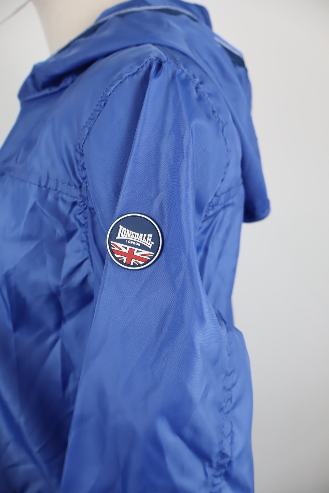 LONSDALE KWAY GIUBBINO DONNA TG M WOMEN IMPERMEABILE CASUAL JACKET VINTAGE BLU