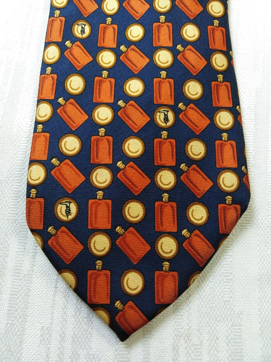 TRUSSARDI PARFUM 100% SILK TIE SETA CRAVATTA NECKTIE ITALY VINTAGE CLASSIC