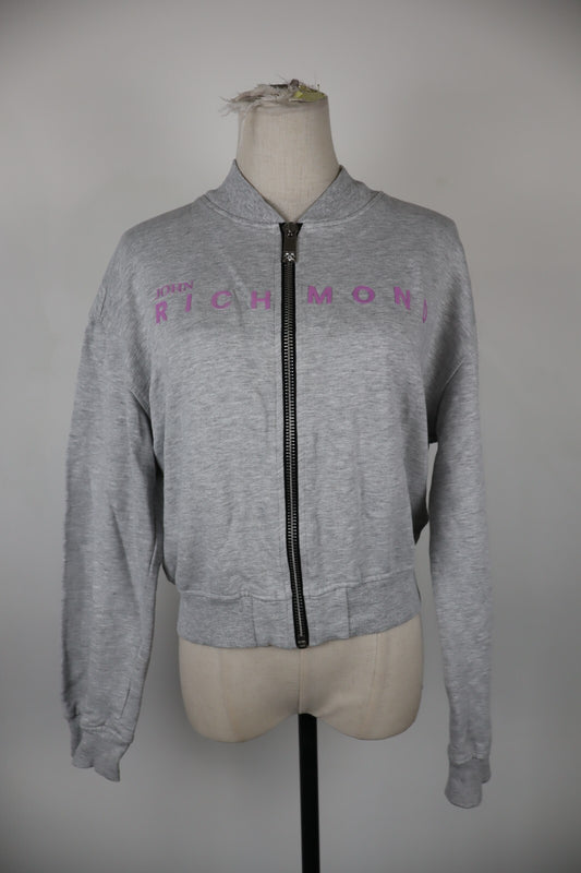 JOHN RICHMOND FELPA DONNA Tg L WOMAN CASUAL VINTAGE SPORT SWEATSHIRT COTONE