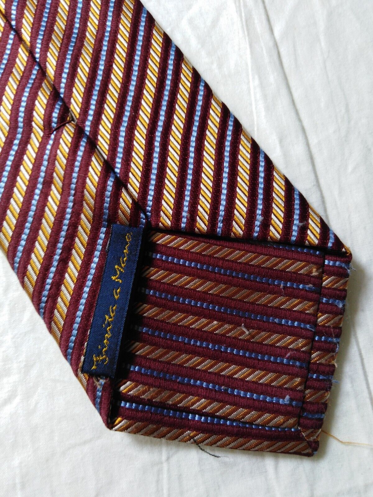 CANTARELLI  SILK TIE SETA CRAVATTA SELF TIPPED NECKTIE MADE IN ITALY