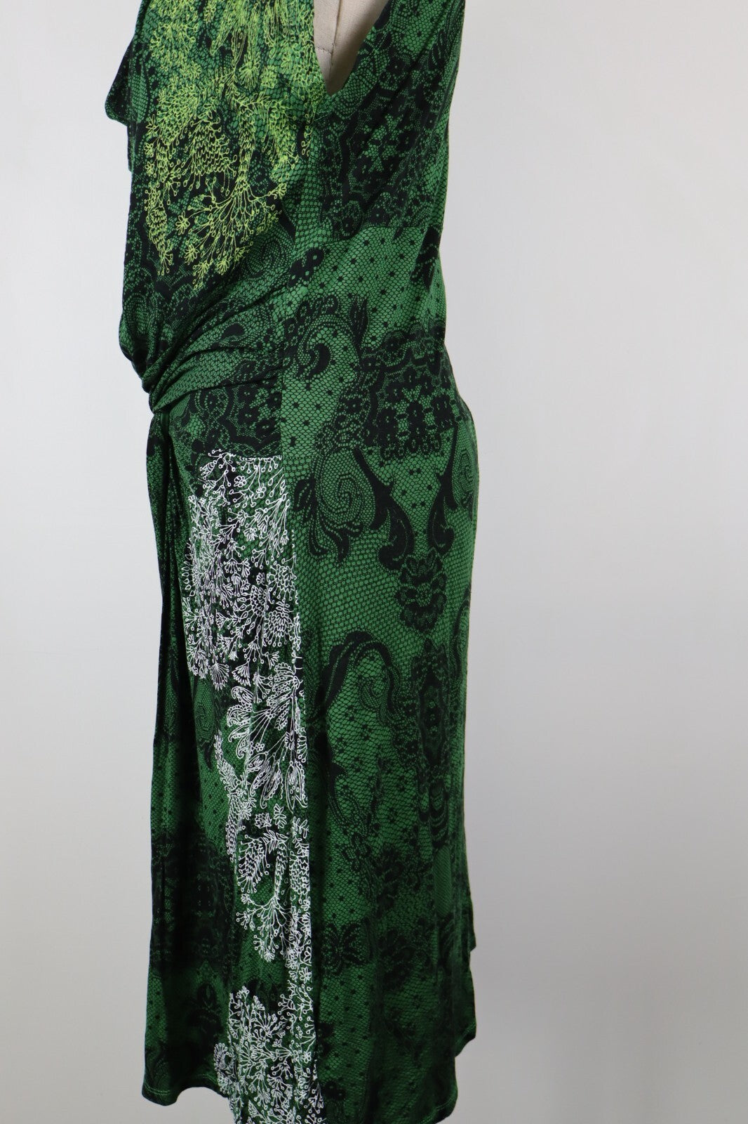 DESIGUAL VESTITO ABITO DONNA TG. XL WOMAN CASUAL VINTAGE DRESS DRAPPEGGIO