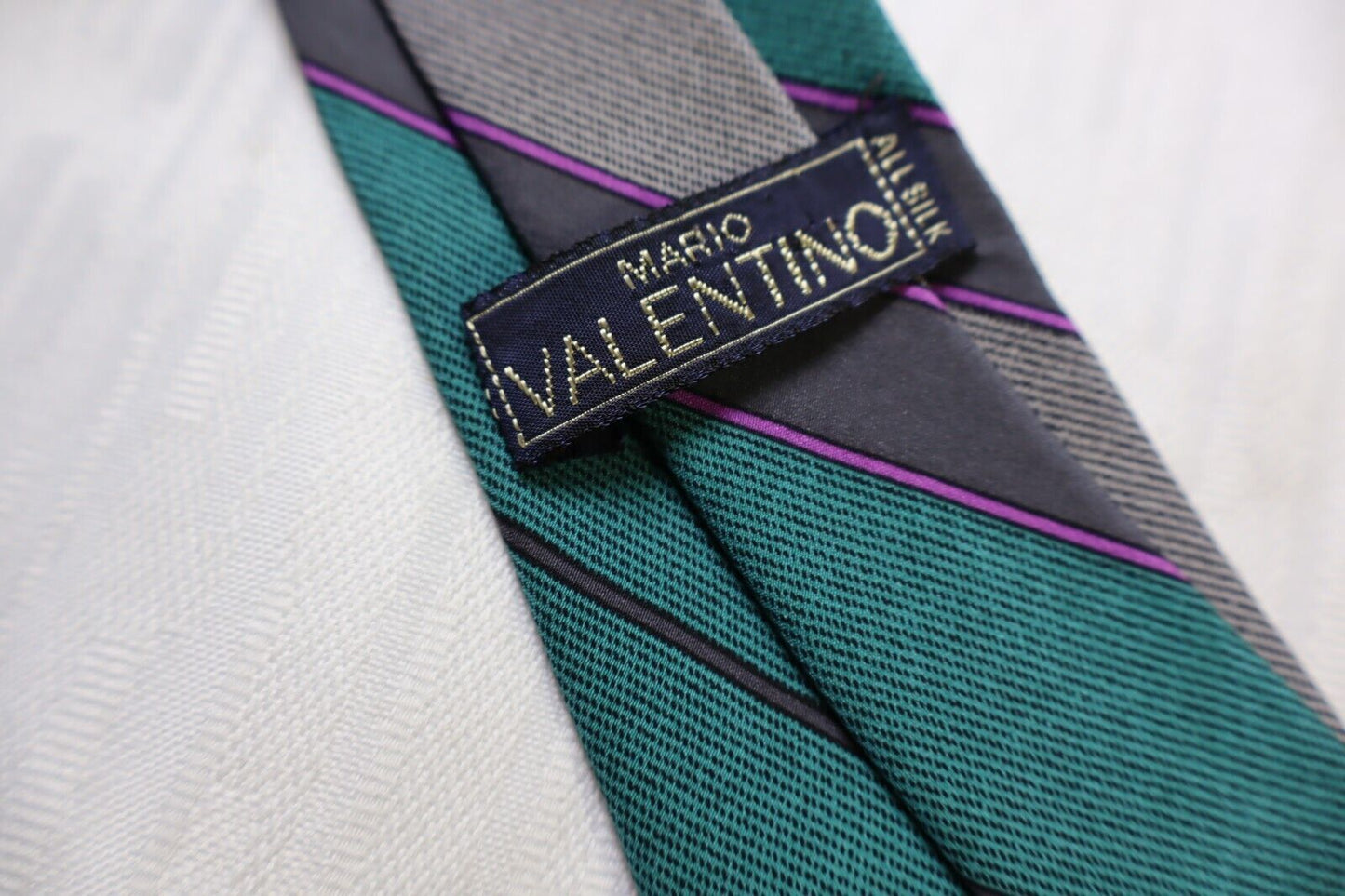 MARIO VALENTINO 100% SILK TIE SETA CRAVATTA NECKTIE MADE IN ITALY CLASSIC