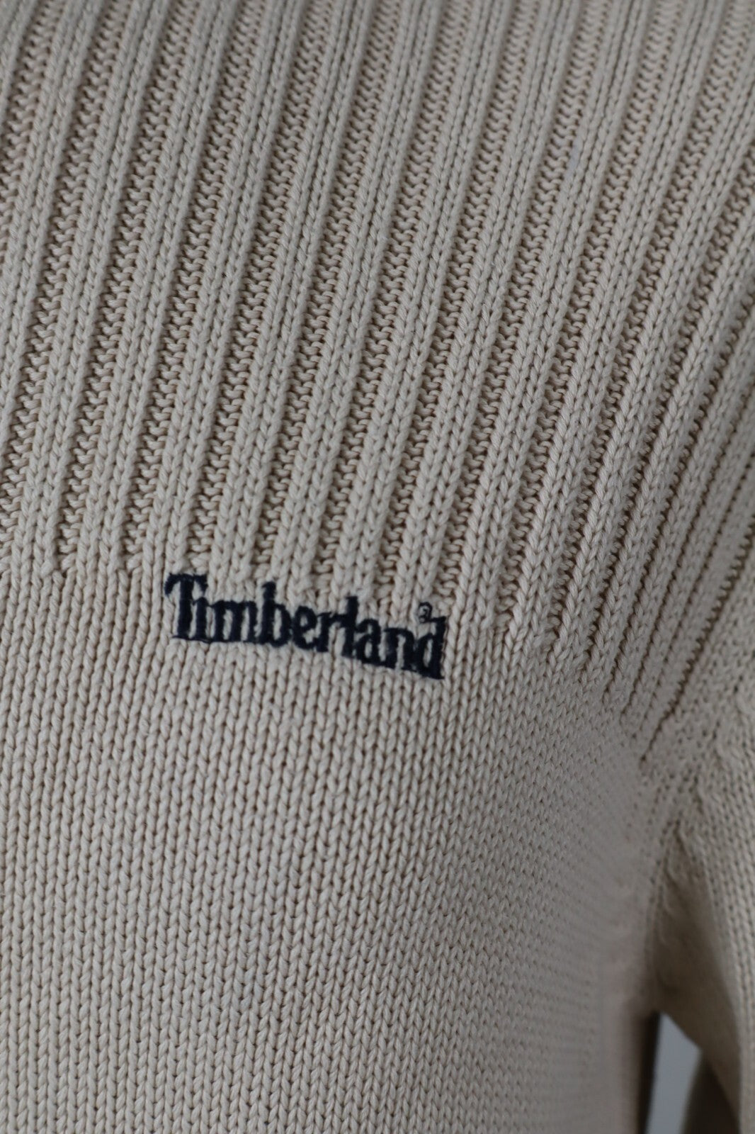 TIMBERLAND MAGLIONE CON ZIP COTONE VINTAGE UOMO TG 12 MAN SWEATER CASUAL