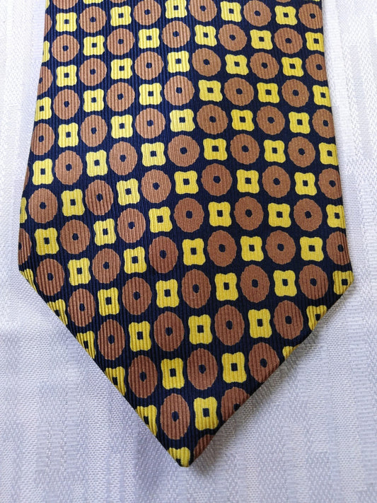 FLANELLA GRIGIA PERUGIA UOMO 100%  SILK TIE SETA CRAVATTA NECKTIE MADE IN ITALY