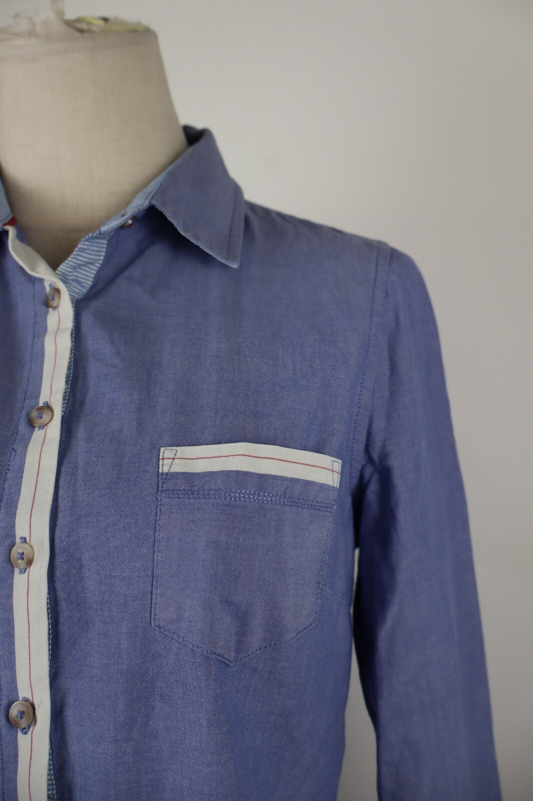 TOMMY HILFIGER CAMICIA DONNA TG. 6 WOMAN SHIRT CASUAL VINTAGE COTONE COTTON
