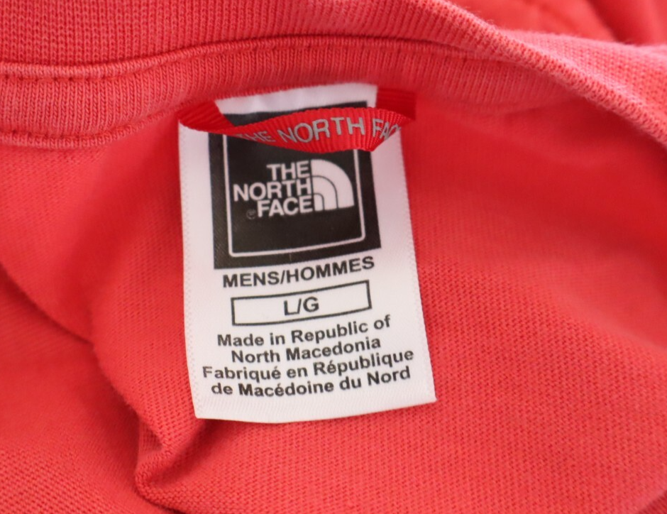 THE NORTH FACE MAGLIA UOMO TG L MAN T-SHIRT CASUAL VINTAGE COTONE COTTON ROSSO