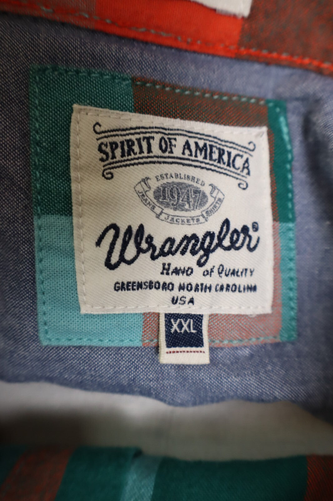 WRANGLER CAMICIA UOMO TG. XXL REGULAR  MAN CASUAL VINTAGE SHIRT COTONE