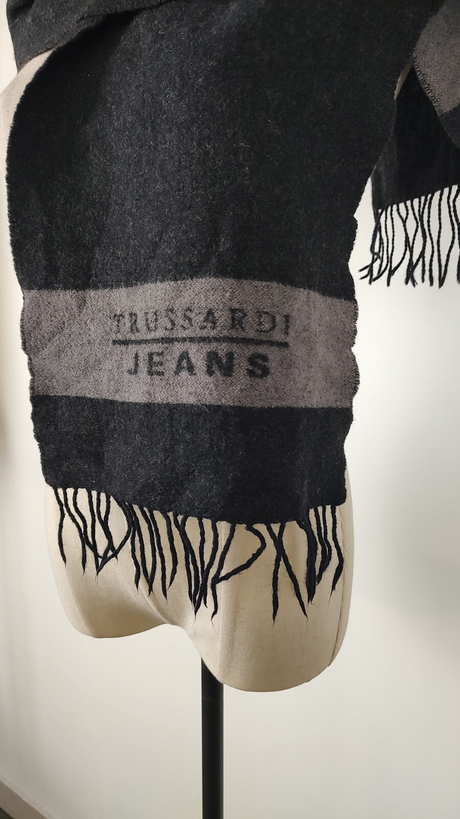 TRUSSARDI JEANS SCIARPA UOMO DONNA WOMAN MAN VINTAGE CASUAL SCARF LANA