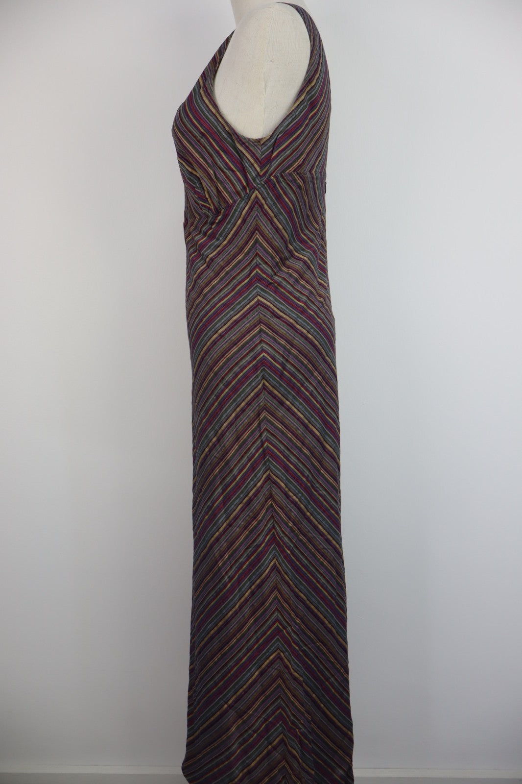 MARELLA VESTITO DONNA 44 WOMAN CASUAL VINTAGE DRESS ABITO CERNIERA CHEVRON Y2K