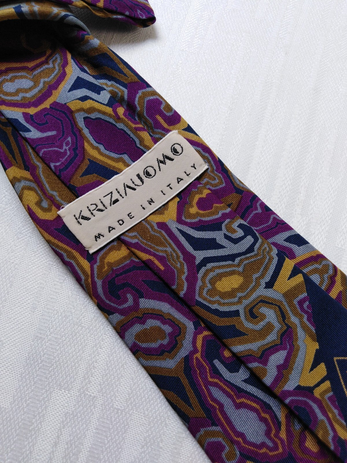 KRIZIA 100% SILK TIE SETA CRAVATTA NECKTIE MADE IN ITALY CLASSIC