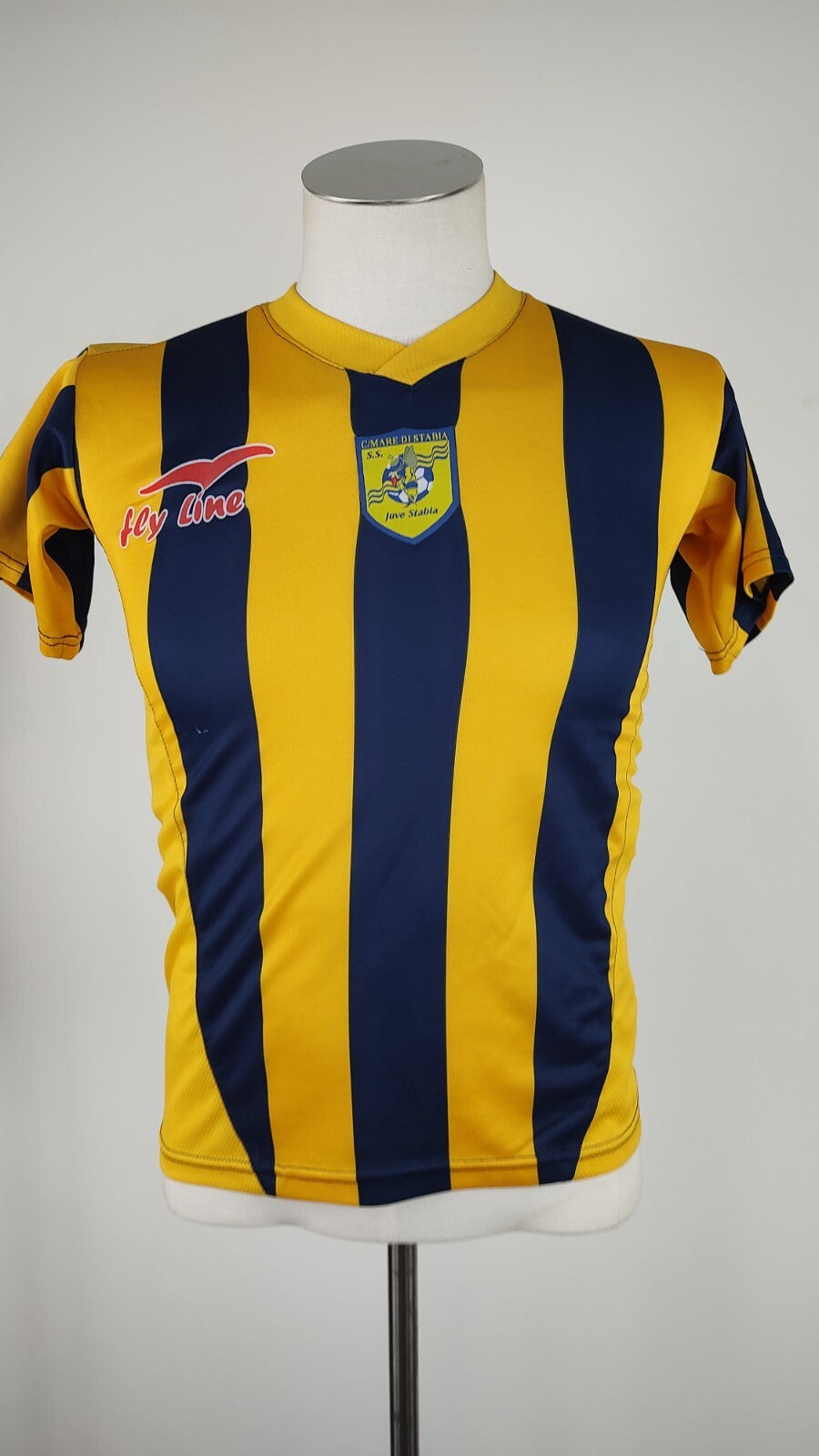 FLY LINE JUVE STABIA MAGLIA CALCIO UOMO Tg XS SOCCER JERSEY VINTAGE 2009/10