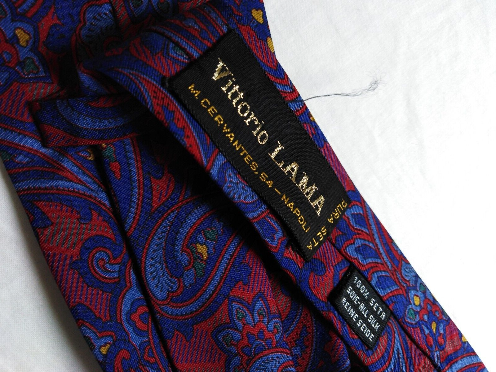 ERREDIECI PER VITTORIO LAMA 100% SILK TIE SETA CRAVATTA NECKTIE MADE IN ITALY